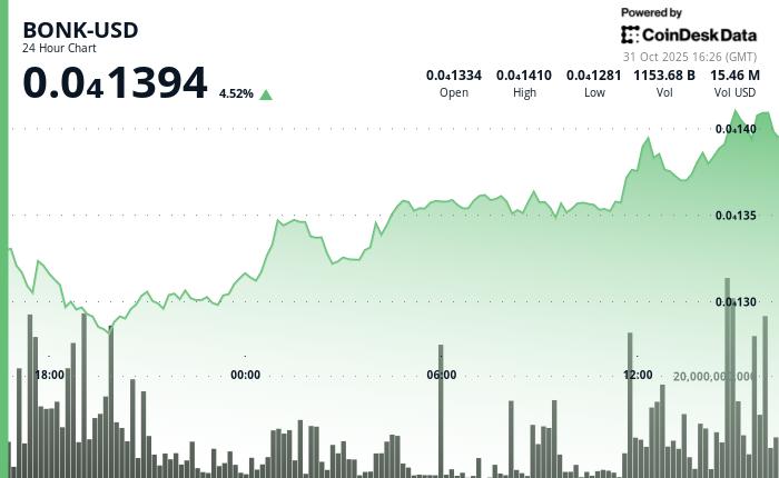 BONK Stock Price Rebounds 4.6%, Showing Signs of Recovery.